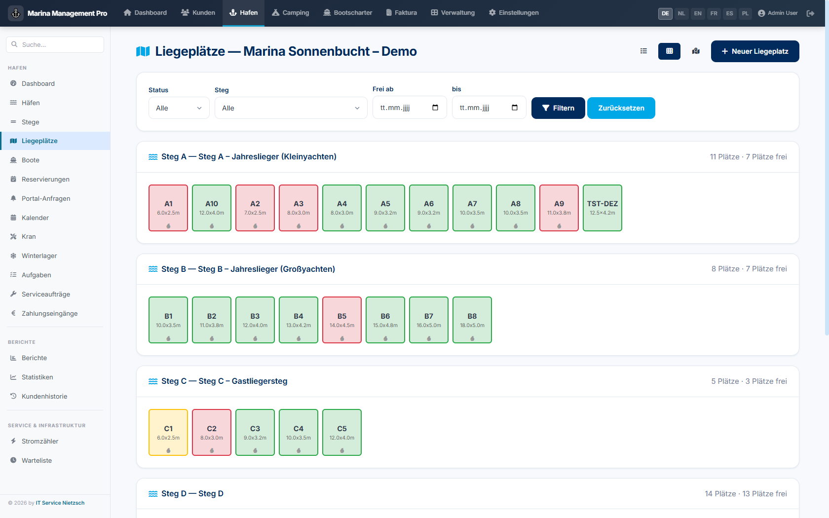 Bezetting in realtime – ITN Marina Management Professional